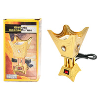 Plug-in Middle Eastern Incense Burner, Iron, Classical Style, Electroplated Finish