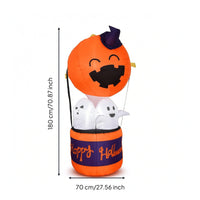 Halloween Inflatable with LED Light Giant Ghost Inflatable Yard Decoration Holiday Long-Lasting for Lawn, Porch