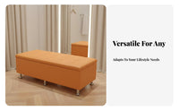 Multi-Functional End of Bed Storage Bench Simple Design Textile End of Bed Bench Comfortable Seating Rectangular Textile Ottoman Sturdy Frame for Apartment Dwellers, Homeowners, Families, Fitting Room, Walk-in Closet, Bedroom, Entryway