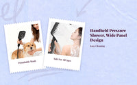 High Pressure Shower Head, Handheld Pressurized Spray, Adjustable Modes, Leak-resistant, Bathroom enhancement