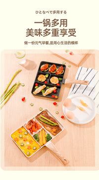 Non-Stick Frying Pan with Four Holes for Eggs and Steak