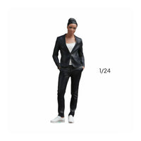 Woman in Suit Figurine Highly Detailed Painted Female Miniature for Sand Tables