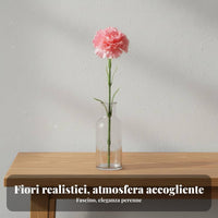 Artificial Carnation Realistic Look Real Feel Carnation Stem Bendable Stems