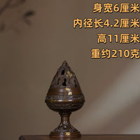 纯铜苏工点金博山炉手工仿古室内摆件檀香沉香盘香薰炉香道用品