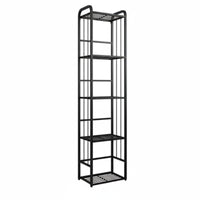 Space-Saving Tall Narrow storage unit Multi-Tier Storage Rack adaptable Display Shelf Stable Design for Apartment Dwellers, Students, Homeowners, Bedroom, Living Room, Small Spaces, Hallway