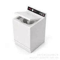 1:12娃娃屋仿真木制微缩（纯白色木制洗衣机）木制玩具洗衣房摆件
