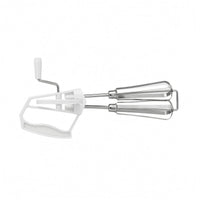 Hand-Crank Egg Beater Plastic Handle Stainless Steel Rotary Whisk Quick Mixing