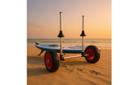 Sit on Top Kayak Cart Adjustable Two Wheel Kayak Cart Rubber Wheels Boat Carrier