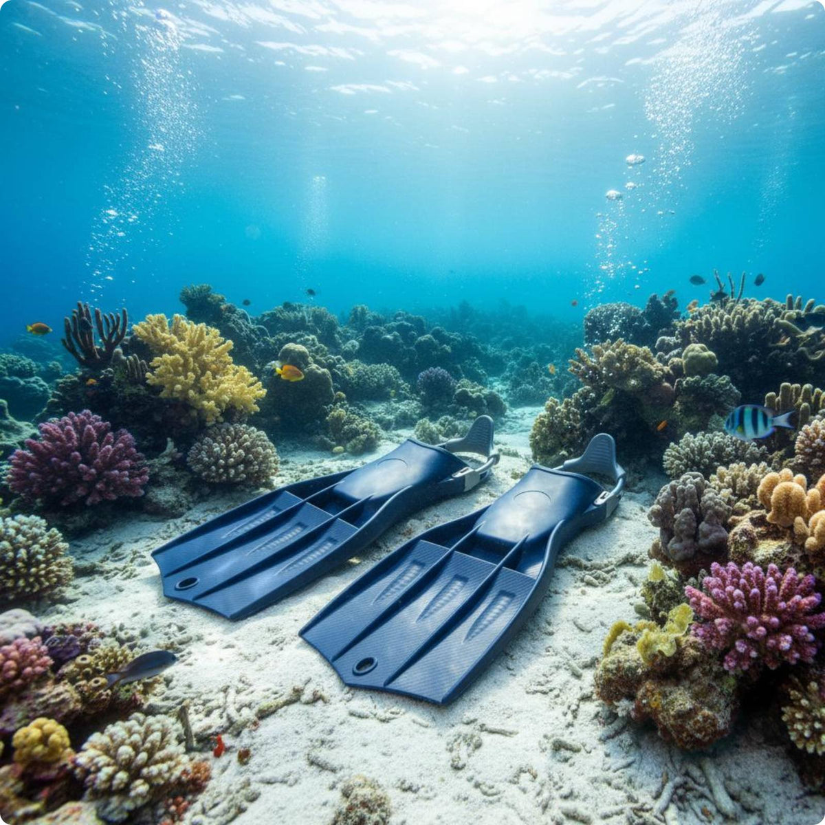 Adjustable Elastic Strap Fins Lightweight Diving Dive Fins Compact for Deep Sea