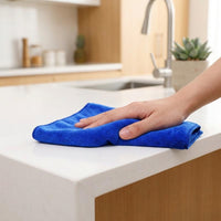 400 GSM Microfibre Cloth and Microfibre Towel, Super Absorbent Cloth for Car Washing, 30x60cm Microfibre Towel with Stitched Reinforced Edges