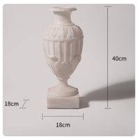 Sculptural Vase Cream Flower Vase Heavyweight for Mantel, Interior Designers