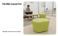 S-Shaped Couch Modern Design Lobby Sofa Rounded profile for Business Owners