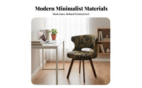 Upholstered Swivel Stool with Cutout Back Multi-Purpose for Study Room, Bedroom