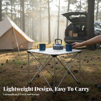 Collapsible Table and Chair Set Stable framework for Backyard, Campers, Families