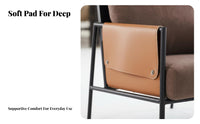 Saddle Armrest Armchair Modern Design Lounge Chair High-Resilience Seat Padding Breathable Textile for Hotel, Coffee Shop