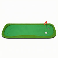 Grass-Textured Golf Putting Mat with Cups Non-Slip Indoor Putting Green with Flags Slim-Profile Compact for Golfers