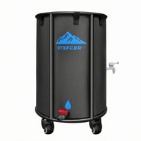 Wheeled Rain Barrel Caster Wheels Outdoor Storage Rounded Top Rim