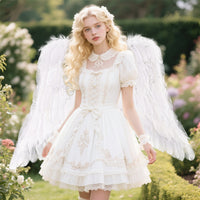 White Feather Angel Wings Props for Halloween Cosplay, Stage Performance, Photography Decoration