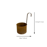 Planter with Hook Rustic Container Vintage for Balcony