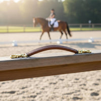 Jumping Saddle with Handle Cushioned Comfort Equestrian Gear Leather Look