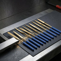 10 Pieces Blue Handle Diamond File Set Long-Lasting Cutting Performance Precision File Kit