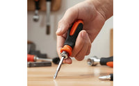 Textured-Grip Telescopic Screwdriver Multi-Function Phillips and Slotted Screwdriver Non-Slip Hand Tool Ergonomic for DIYers, Technicians, Household Repairs, Tight Confined Areas, Air Conditioner Maintenance