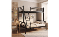Space-Saving Metal Bunk Bed Sturdy Bunk Bed with Ladder Safe Easy Assembly for Teens, Bedroom