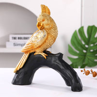 Resin Parrot Figurine Realistic Parrot Figurine Stable Base for Tabletop