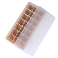 21-Compartment Silicone Ice Cube Tray with Lid for Baby Food Storage and Freezing