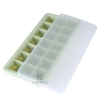 21-Compartment Silicone Ice Cube Tray with Lid for Baby Food Storage and Freezing