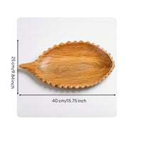 Leaf Tray Hand-Carved Wood Leaf Bowl Rustic for Home Decorators, Hosts