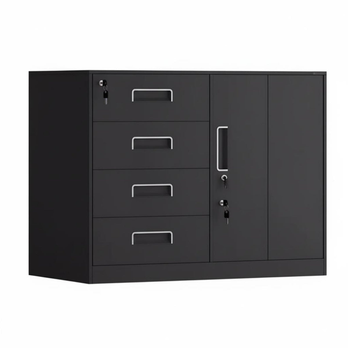Lockable Under Desk Filing Cabinet Large Capacity Under Desk Storage Cabinet Scratch Resistant Small Document Storage Unit Fully Assembled for School