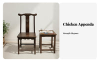Miniature Official's Hat Chair Traditional Chinese Design Wooden Seat Antique Aesthetic Artisanal Quality for Children