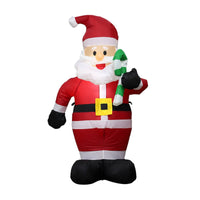 Standing Inflatable Santa Figure Multicolor Inflatable Santa Festive Decoration Warm for Yard, Storefront, Party