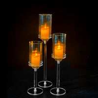 3 Pieces Candle Holder with Cylindrical Cup Long-Lasting Candlesticks Sturdy