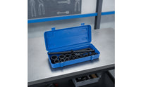 Socket Wrench Set with Case Heavy-Duty Socket Set with Carrying Case 12-Point Tools for Amateur Mechanics, Auto Repair, Garages, Workshops