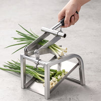 Heavy-Duty Garlic Cutter with Dual Pressing Arms Stainless Steel Garlic Guillotine Cutter Manual Kitchen Tool Lever-Style for Home Cooks, Chefs, Restaurant