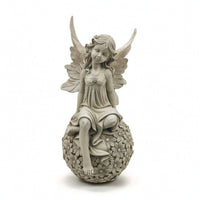 Fairy Figurine with Floral Base Whimsical Fairy Ornament Cute for Flower Bed