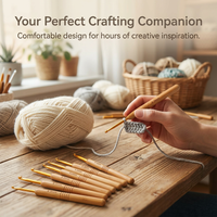 Dreadlock Crochet Hook for Hair, Bamboo Handle Tools for Maintenance, Weaving for Braiding and Styling
