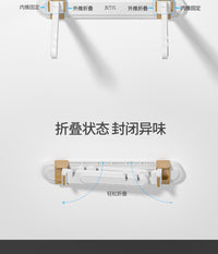 卫生间新款壁挂式垃圾桶厕所垃圾架垃圾袋支架专用桶纸篓厕所窄 垃圾架*2支+100黑垃圾袋_4个月用量