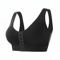 Sports Bras for Women with Front Fastening Hook Closure for Easy On Off, Post Surgery with Removable Straps, Support for Active Wear