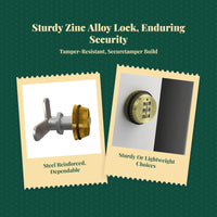Keyless zinc alloy double door lock