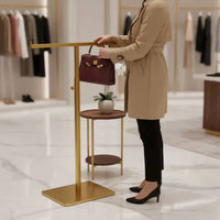 T Bar Purse Display Stand Sturdy Construction T-Shaped Display Stand Countertop Hanging Rack Non-Slip Design for Craft Fair