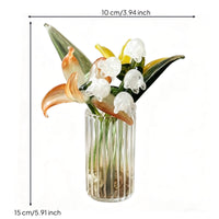 Glass Flower Arrangement Modern Glass Vase Arrangement Indoor Home Decor for Dining Table