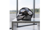 With Dual Visor | DOT Certified, Aerodynamic, Helmet with Headset, for Daily Commuting