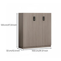 Shoe Cabinet Entryway Shoe Storage Freestanding Shoe Organizer Large Capacity Shoe Rack with Digital Lock Sturdy Wood Modern Design Suitable for Shared Hallways Apartments Home Use