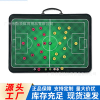 Green Soccer Tactics Board Double-sided Printed Flat Portable Erasable Coach Tactical Explanation Teaching Board Equipment
