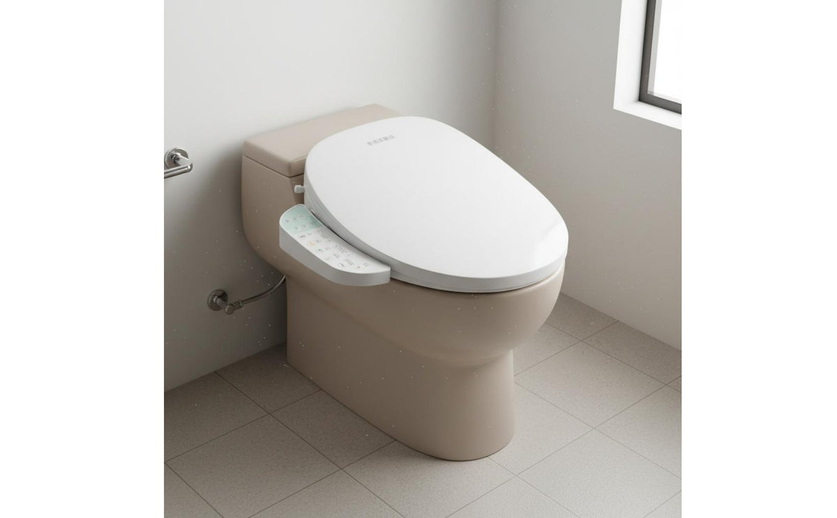 Warm Water Wash Smart Toilet Seat Instant Heating Heated Bidet Seat Wireless Controller Control Bathroom Fixture Multiple Cleaning Modes