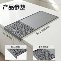 Coffee Machine Silicone Mat with Edge, Tamper Mat, Bar Counter Kitchen Non-Slip Mat, Water Absorbent Silicone Pad
