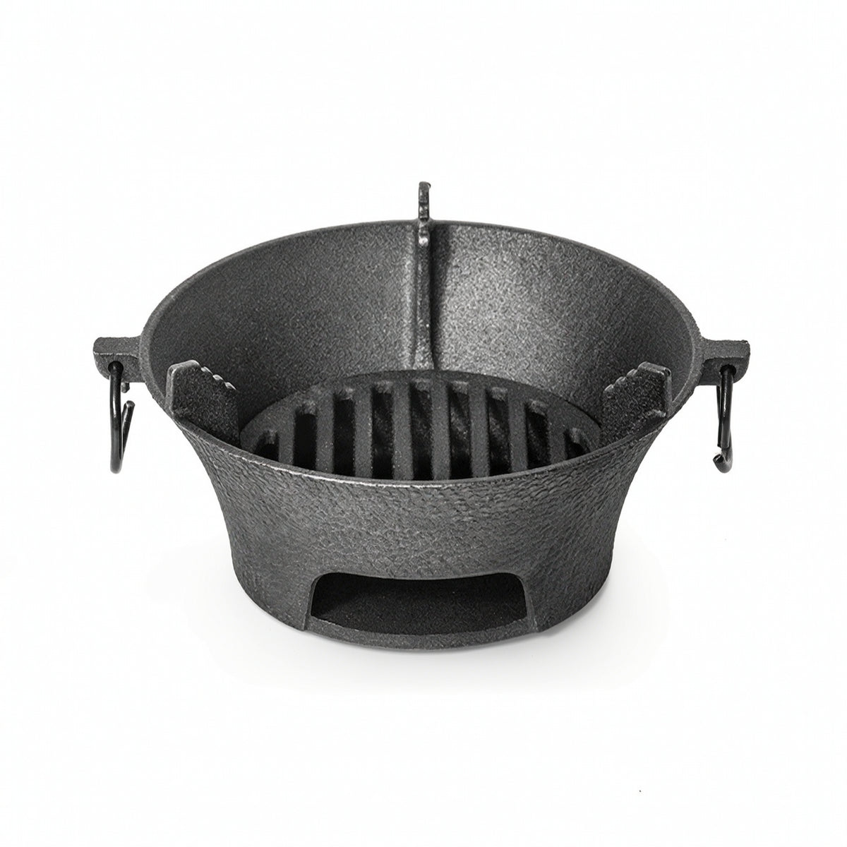 Cast Iron Briquette Burner Textured Briquette Burner with Clamp Tabletop Grill for Tea Lovers